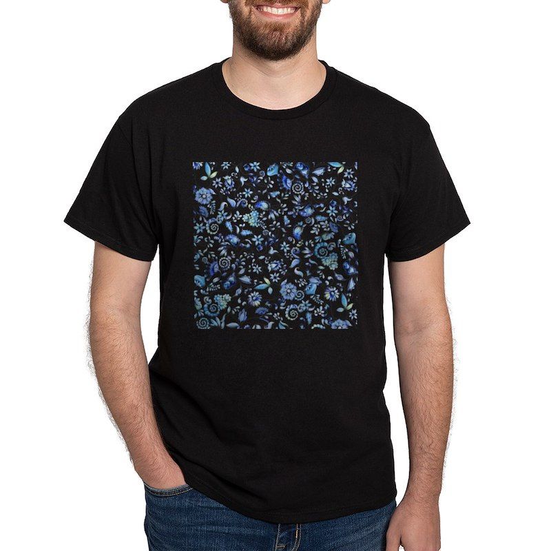 Blue Floral Light Men's Value T-Shirt