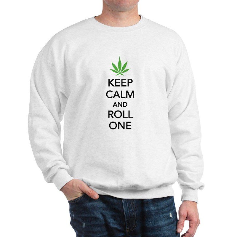 Keep calm and roll one Men's Crewneck Sweatshirt
