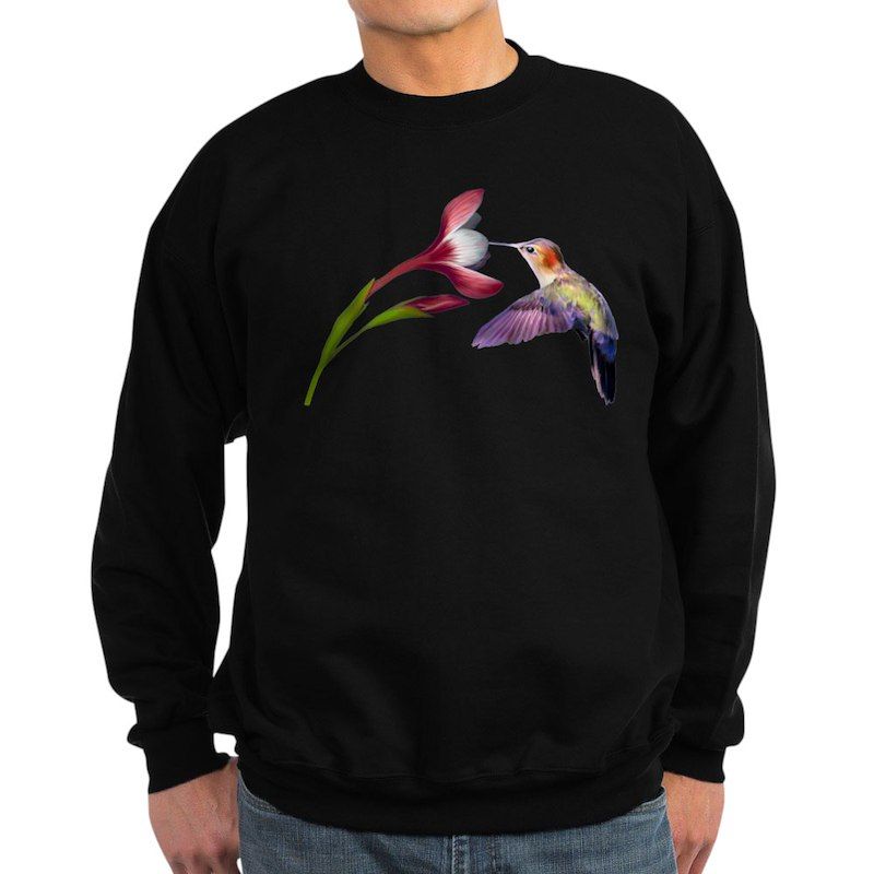 Hummingbird in flight Men's Crewneck Sweatshirt