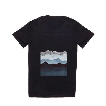 Indigo Mountains Landscape T Shirt