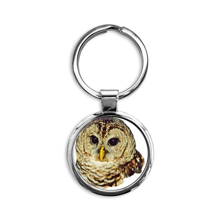 Black Barred Owl (c)SMK Circle Keychain