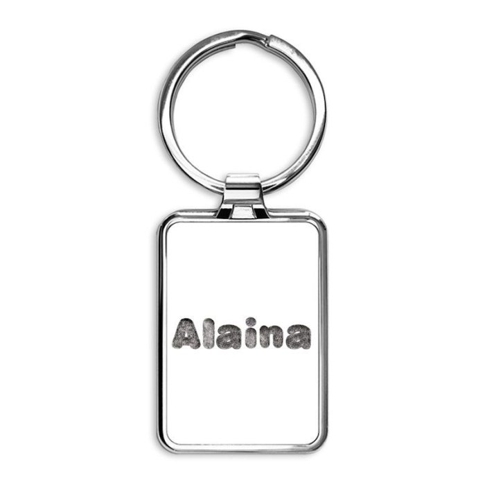 Alaina Wolf Rectangle Keychain